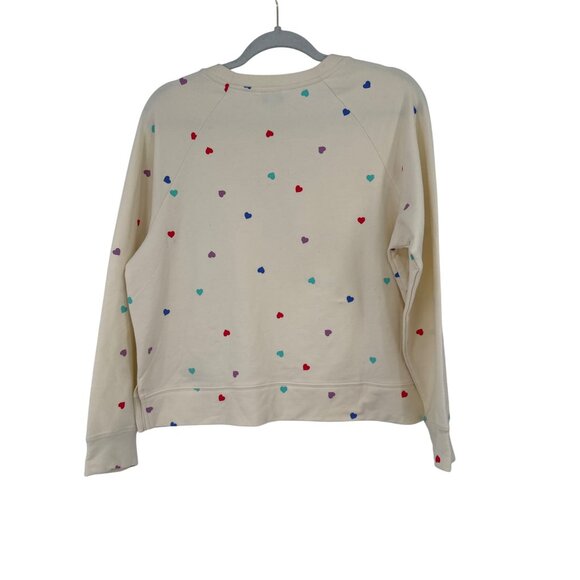 Wildfox Oatmeal Hearts Sweatshirt size large new $160 - Picture 2 of 6